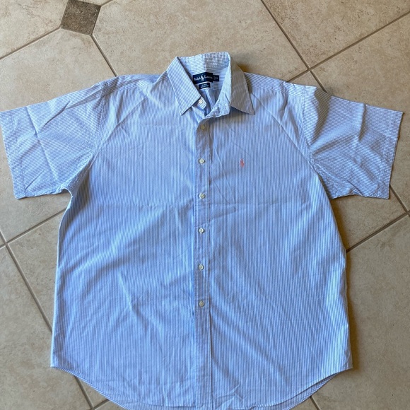 Men’s Ralph Lauren Light Blue Seersucker Shirt - Picture 1 of 5